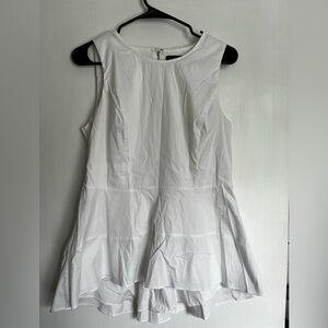 White House Black Market White Sleeveless Blouse
